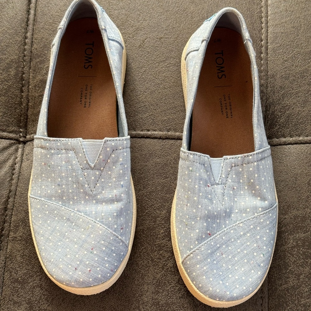 Toms Women’s Slip-on Shoes Light Blue Size 7 - Picture 4 of 9